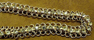 ruban strass central argenté 2 cm