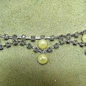 ruban strass et demi perle nacré