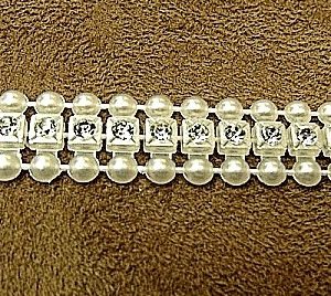 ruban demi perle plate