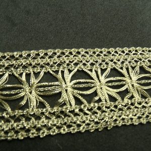 ruban brodé lurex or