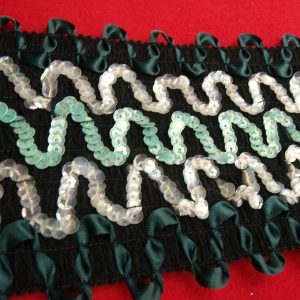 ruban fantaisie multicolore vert
