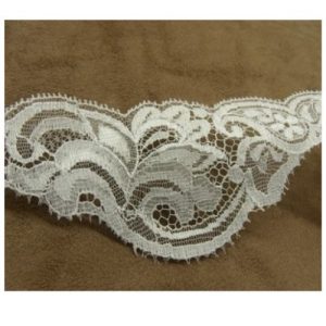 DENTELLE DE CALAIS blanche 5,5 cm /hauteur de broderie 2,5 cm