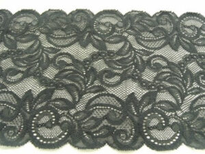DENTELLE DE CALAIS- 15 cm- noire