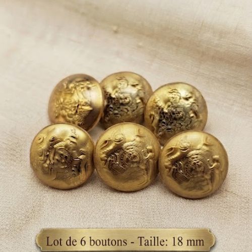 Lot de 6 boutons acryliques or – 18 mm et 20 mm – Image 2