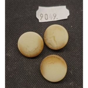 bouton acrylique beige et marron, 18 mm,vendu par 6