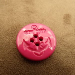 BOUTON ACRYLIQUE ANCRE MARINE ROSE fuchsia