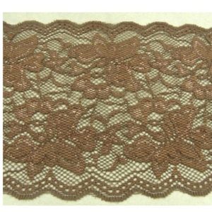 dentelle de calais stretch marron 14 cm