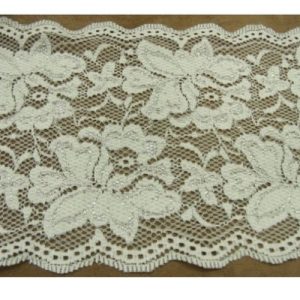 dentelle de calais stretch blanche 14 cm