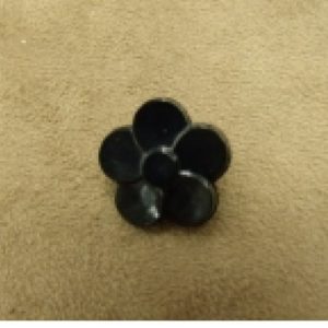 bouton acrylique à queue Motif petite fleur noir ,18 mm,très tendance