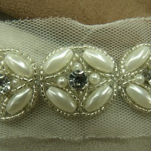 ruban perlé strass