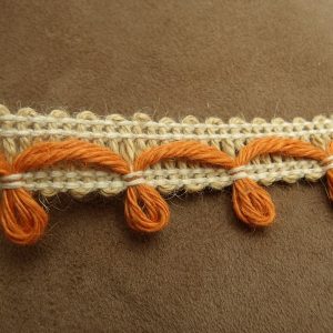 ruban ameublement beige et orange