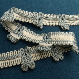 ruban fantaisie bleu et gris