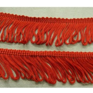 Ruban Frange Polyester Rouge 40 mm