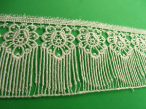 macramé frange coton écru