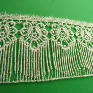 macramé frange coton écru