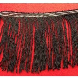 Frange Noire En Polyester 8 cm