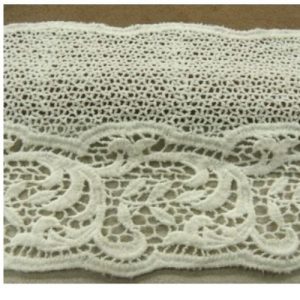 BRODERIE COTON blanc cassée 12 cm