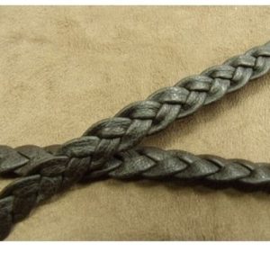 Ruban Simili Cuir / Skai Natté Marron Foncé 10 mm
