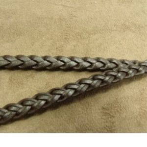 Ruban Simili Cuir / Skai Natté Marron Foncé 7 mm