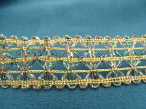 ruban fantaisie lurex or multicolore
