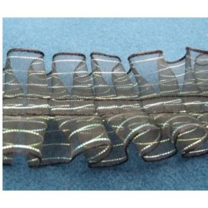 Ruban Organza Froncé noir 40 mm
