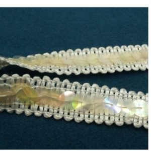 Ruban Pailleté Blanc Cassée 20 mm