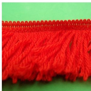 Ruban Frange Rouge Lainage 70 mm