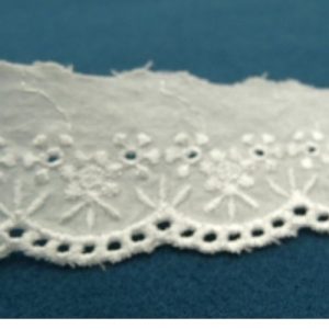 BRODERIE ANGLAISE coton blanche 3,5 cm