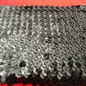 Ruban pailleté noir élastique