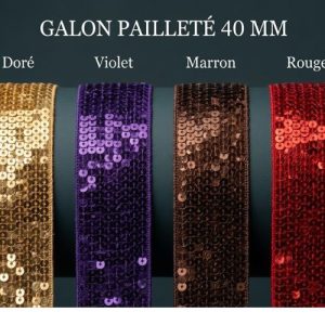 Galon Pailleté 40 mm