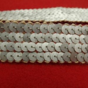 Ruban Pailleté Scintillant Argent Vieilli Mat 20 mm