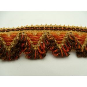 ruban fantaisie marron garni avec orange