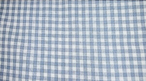 tissu coton vichy carreau bleu et blanc