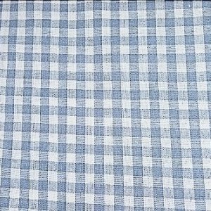 tissu coton vichy carreau bleu et blanc