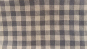 tissu coton vichy carreau gris et blanc