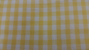 tissu coton vichy carreau jaune et blanc