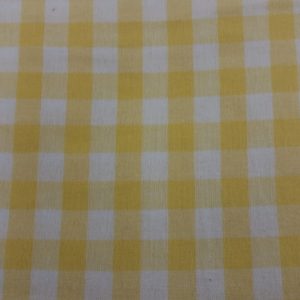 tissu coton vichy carreau jaune et blanc