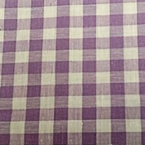 tissu coton vichy carreau violet et blanc