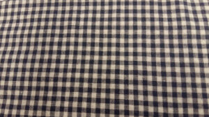tissu coton vichy petit carreau gris et blanc