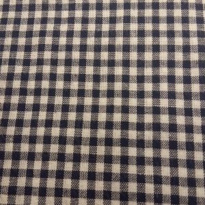 tissu coton vichy petit carreau gris et blanc