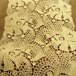 nouvelle dentelle guipure de calais beige saumon