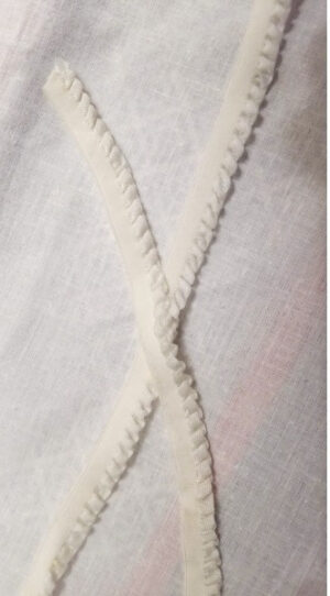 élastique froncé blanc 1 cm