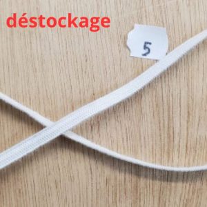 Déstockage Élastique Blanc 5 mm – Lot de 5 ou 20 m – Couture & Accessoires