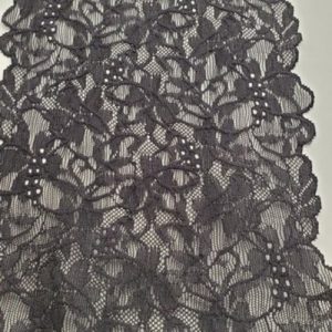 dentelle de calais jacquard noire 16 cm