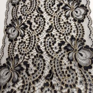 dentelle de calais leavers noir 24 cm