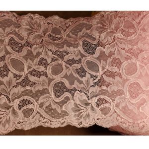 dentelle de calais leavers rose 22 cm