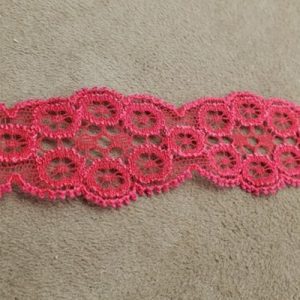 dentelle de calais leavers rose 3 cm