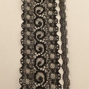dentelle de calais noire & blanc 4.5 cm