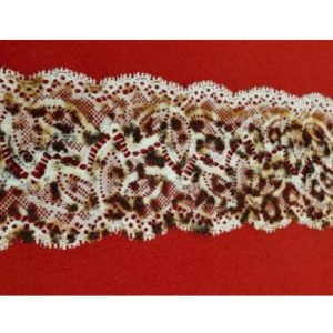 dentelle de calais jacquard multicolore 7.5 cm