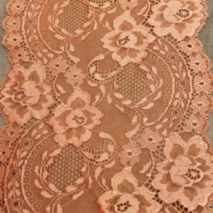 dentelle de calais leavers corail/oranger 17.5 cm